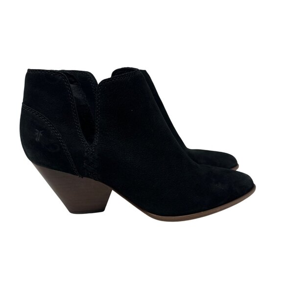Frye Womens Black Reina Leather Cut Out Ankle Boots Booties Size US Size 9M - Picture 1 of 10